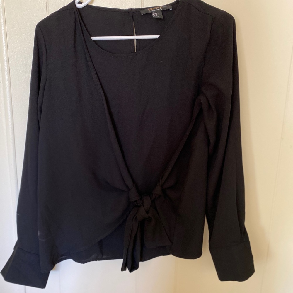 A black dress blouse